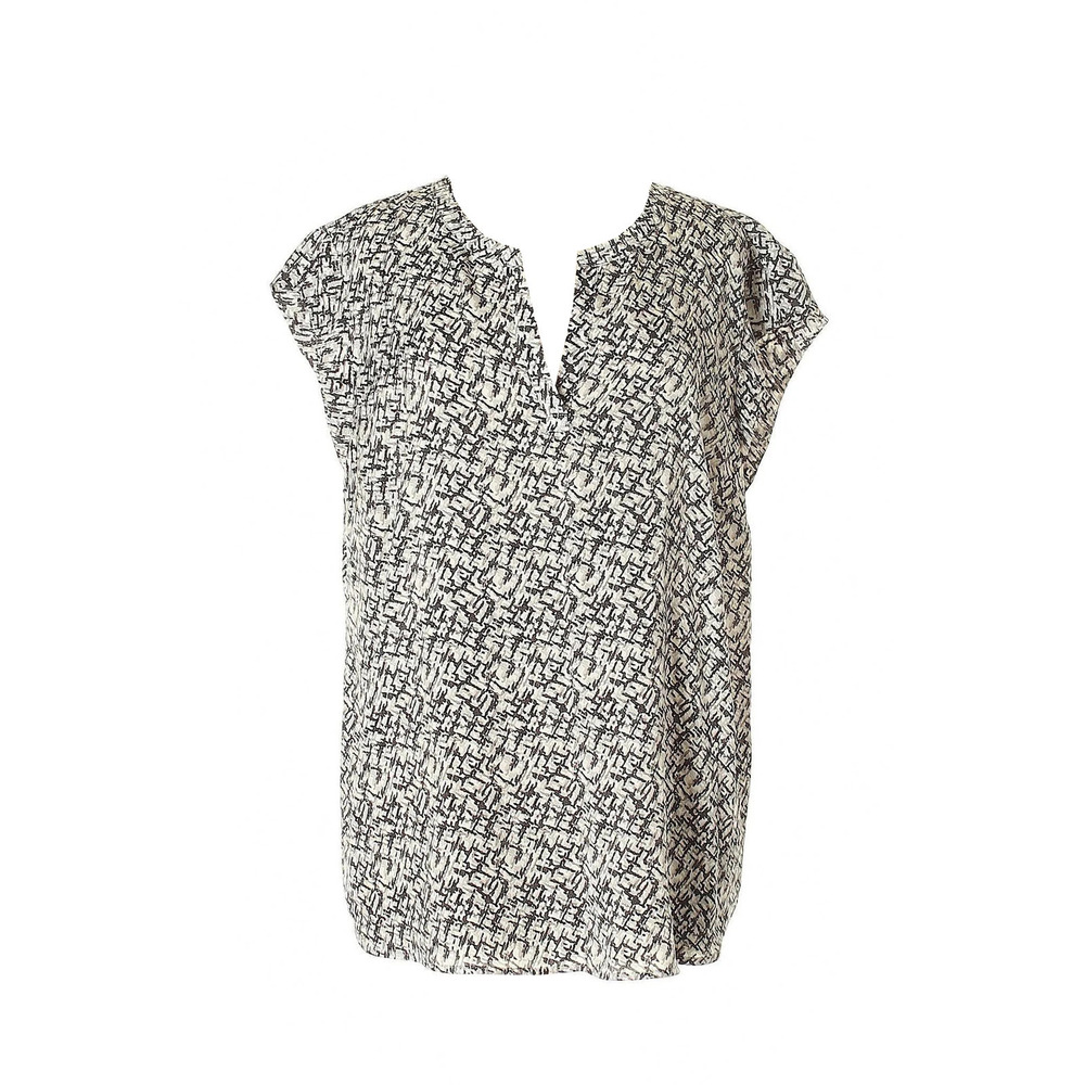 Hilary Radley Womens Printed Short Sleeve Top Small